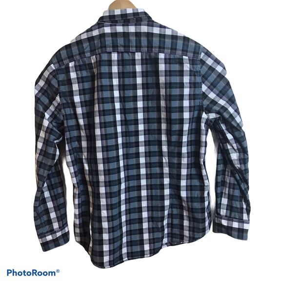 Kenneth Cole Reaction Shirt Mens XL Multi Check Plaid Long Sleeve Button Up - Picture 4 of 4